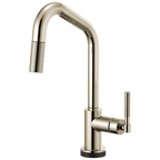 Brizo Litze Mezcladora Extraíble SmartTouch® — Surtidor en Ángulo, Manija Knurled — Níquel Pulido