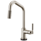 Brizo Litze Mezcladora Extraíble SmartTouch® — Surtidor en Ángulo, Manija Knurled — Acero Inoxidable