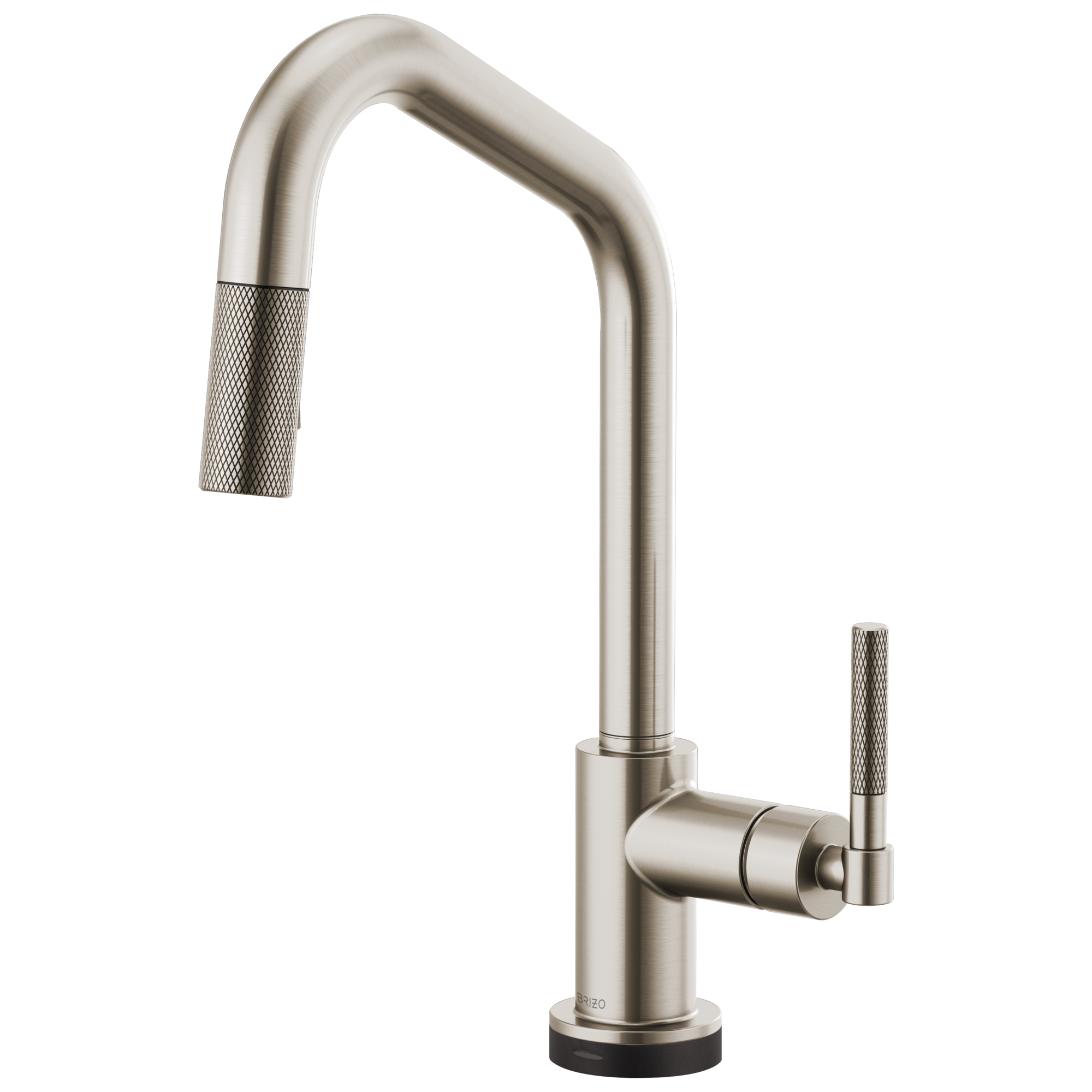Brizo Litze Mezcladora Extraíble SmartTouch® — Surtidor en Ángulo, Manija Knurled — Acero Inoxidable