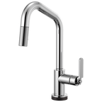 Brizo Litze Mezcladora Extraíble SmartTouch® — Surtidor en Ángulo, Manija Industrial — Cromo