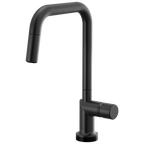 Brizo Odin Mezcladora Extraíble SmartTouch® — Surtidor Cuadrado — Negro Mate — Perilla Metálica