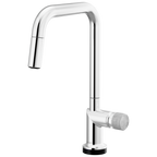 Brizo Odin Mezcladora Extraíble SmartTouch® — Surtidor Cuadrado — Cromo — Perilla de Concreto