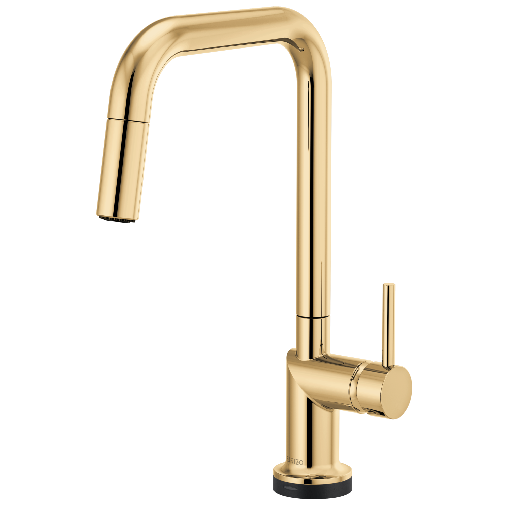 Brizo Odin Mezcladora Extraíble SmartTouch® — Surtidor Cuadrado — Oro Pulido — Manija Metálica