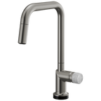 Brizo Odin Mezcladora Extraíble SmartTouch® — Surtidor Cuadrado — Acero Luxe — Perilla de Concreto