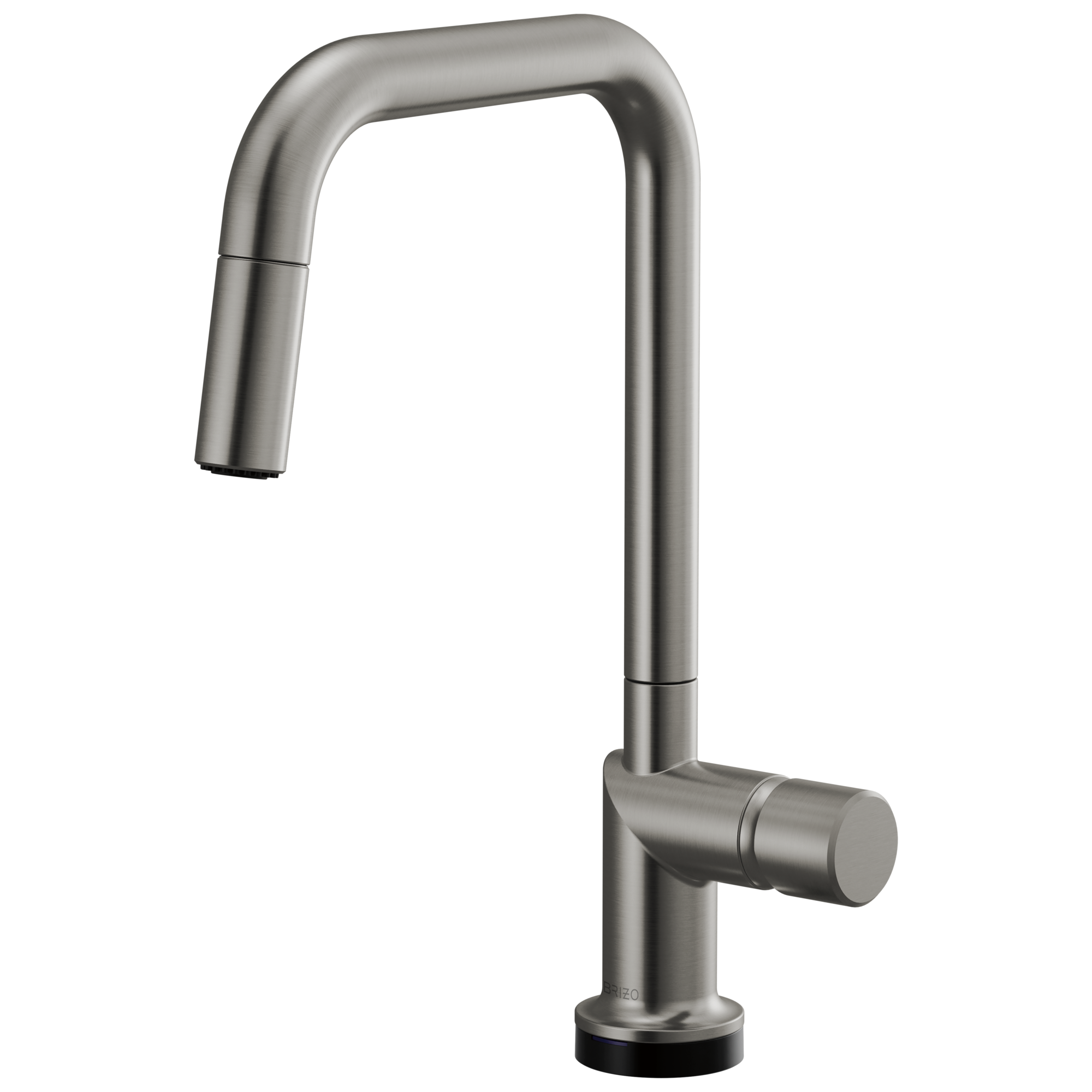 Brizo Odin Mezcladora Extraíble SmartTouch® — Surtidor Cuadrado — Acero Luxe — Perilla Metálica