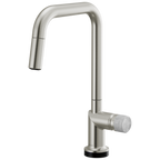 Brizo Odin Mezcladora Extraíble SmartTouch® — Surtidor Cuadrado — Acero Inoxidable — Perilla de Concreto