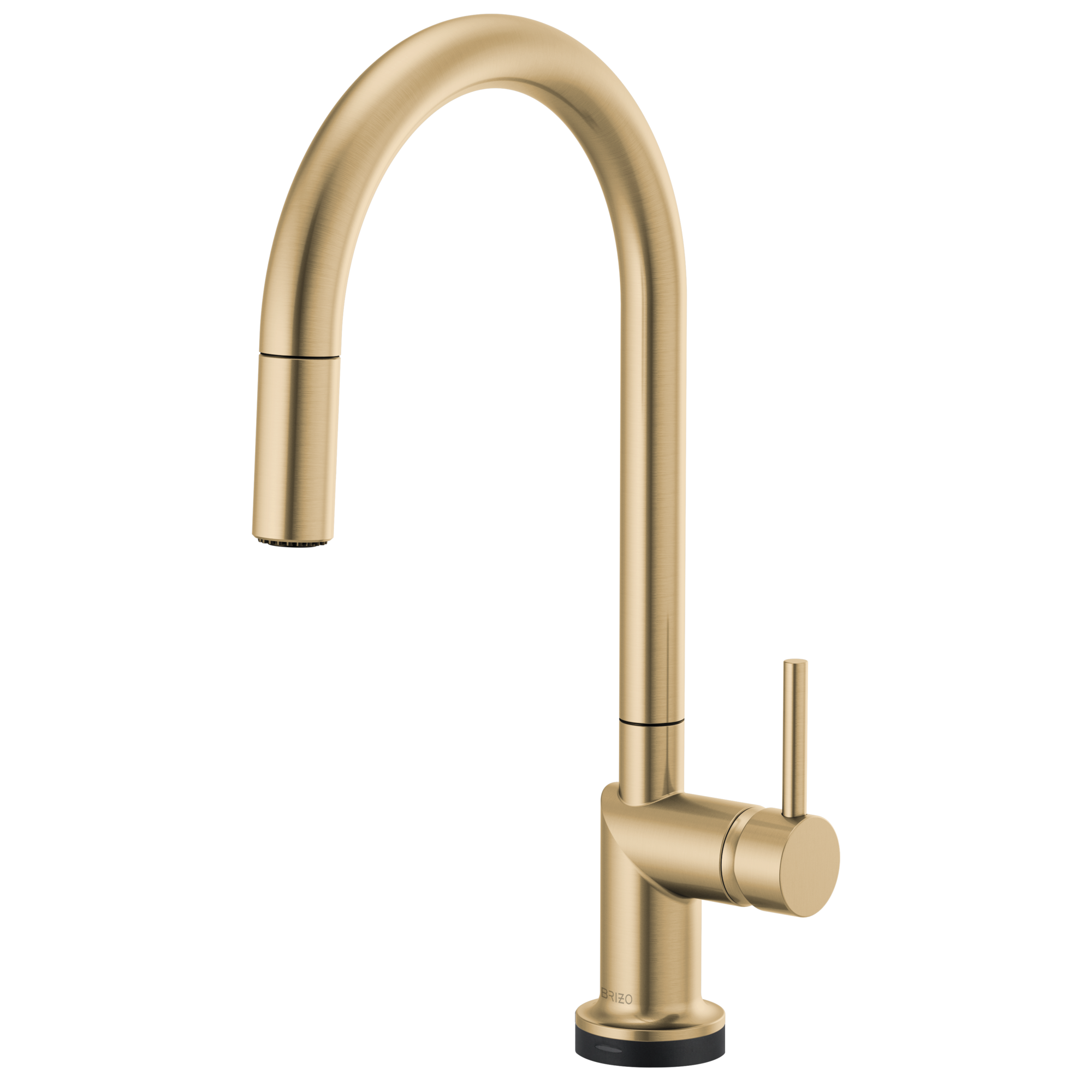 Brizo Odin Mezcladora Extraíble SmartTouch® — Surtidor en Arco — Oro Luxe — Manija Metálica