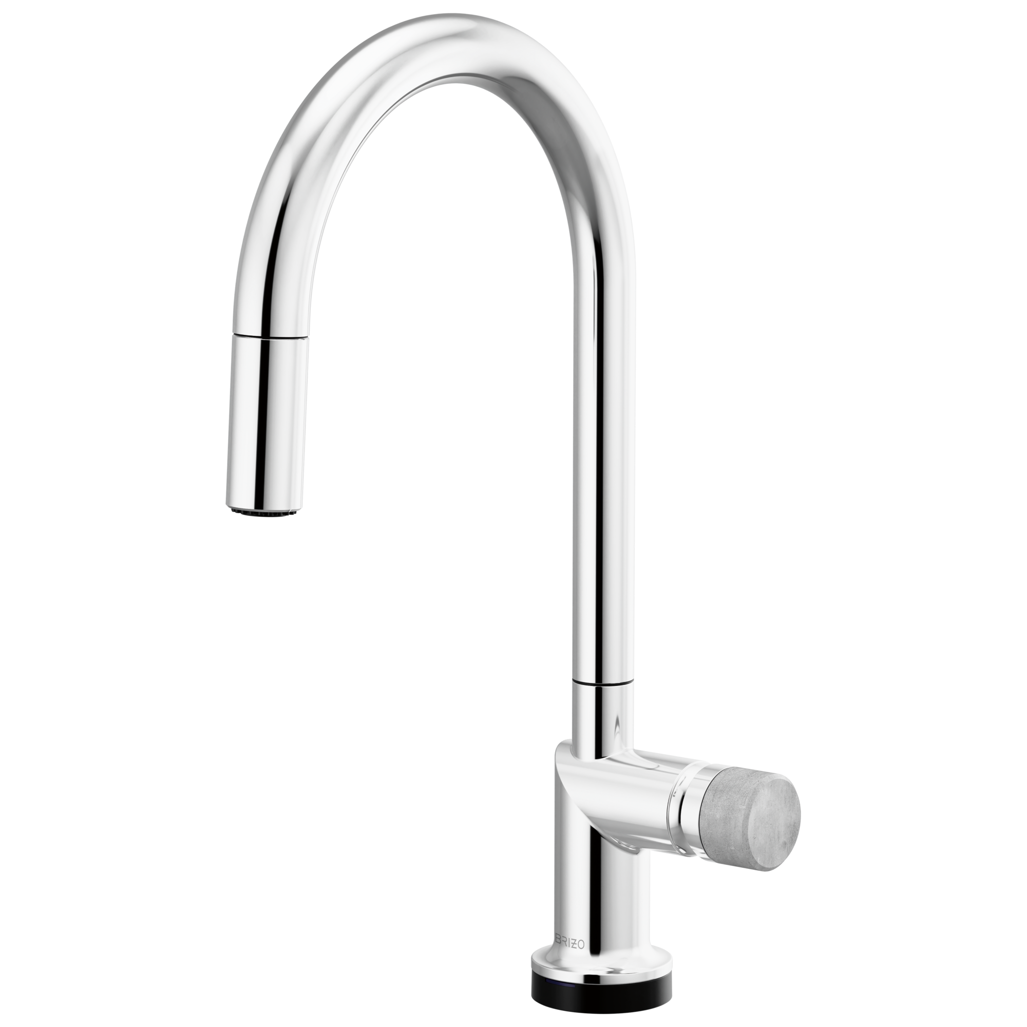 Brizo Odin Mezcladora Extraíble SmartTouch® — Surtidor en Arco — Cromo — Perilla de Concreto