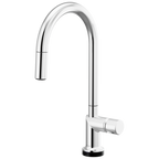 Brizo Odin Mezcladora Extraíble SmartTouch® — Surtidor en Arco — Cromo — Perilla Metálica