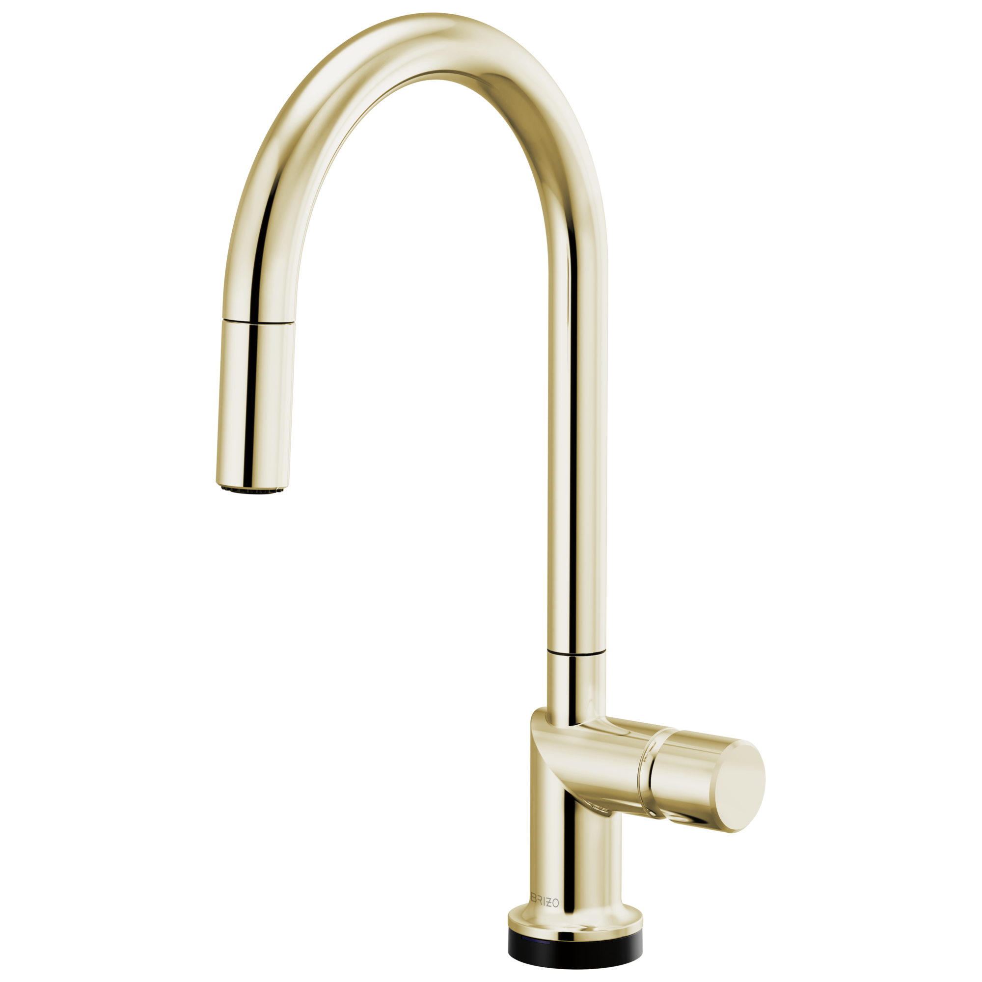 Brizo Odin Mezcladora Extraíble SmartTouch® — Surtidor en Arco — Níquel Pulido — Perilla Metálica