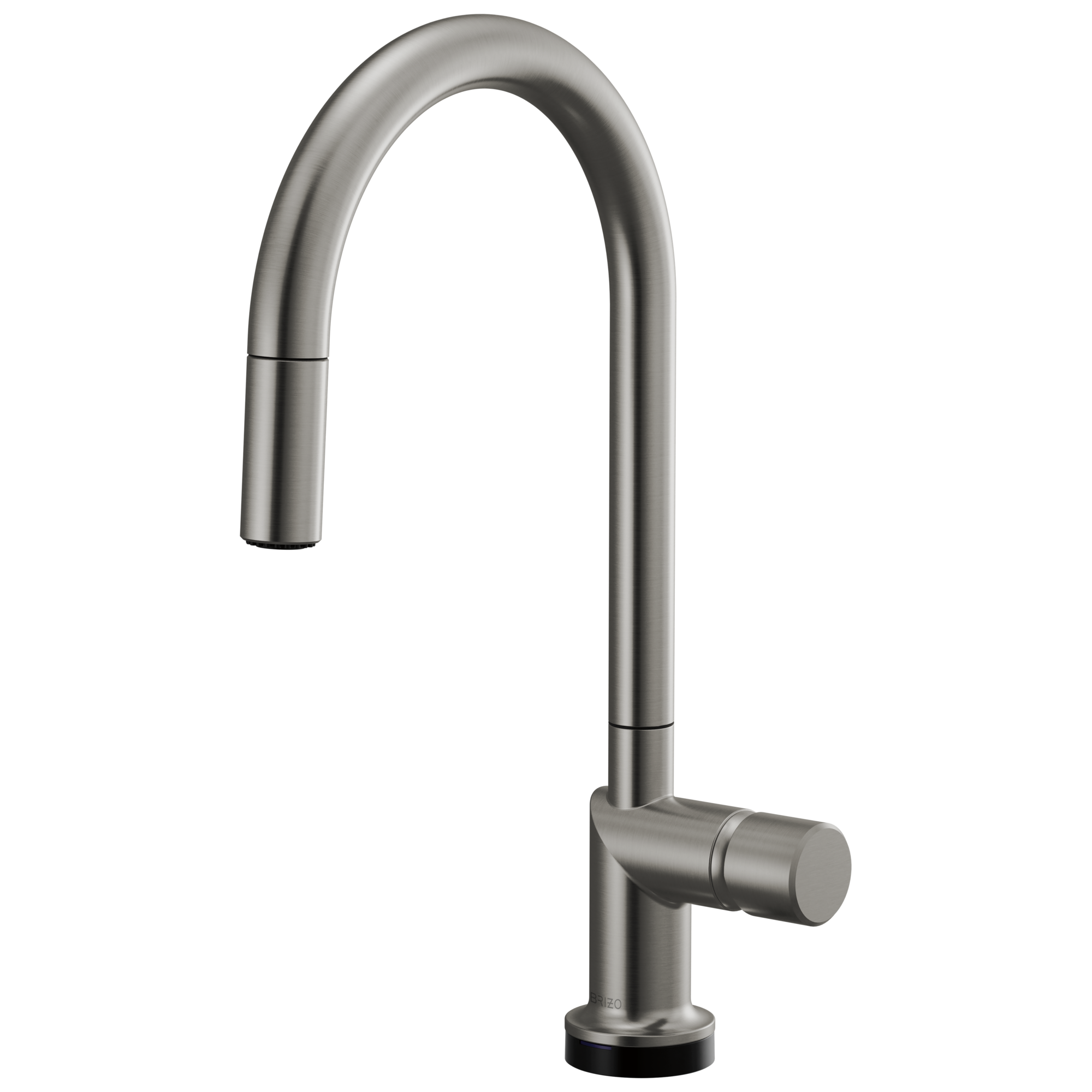 Brizo Odin Mezcladora Extraíble SmartTouch® — Surtidor en Arco — Acero Luxe — Perilla Metálica