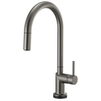 Brizo Odin Mezcladora Extraíble SmartTouch® — Surtidor en Arco — Acero Luxe — Manija Metálica