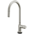 Brizo Odin Mezcladora Extraíble SmartTouch® — Surtidor en Arco — Acero Inoxidable — Perilla Metálica