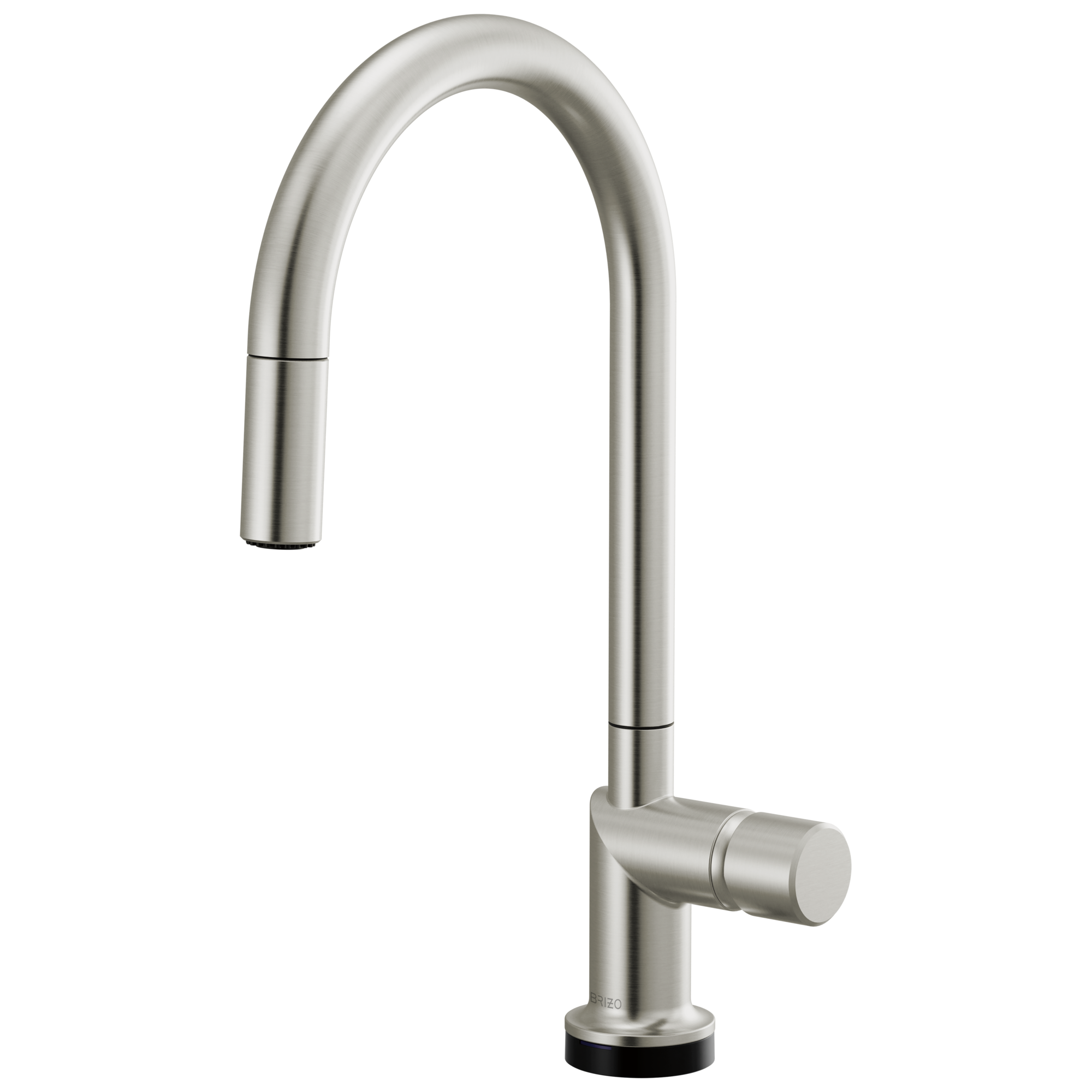 Brizo Odin Mezcladora Extraíble SmartTouch® — Surtidor en Arco — Acero Inoxidable — Perilla Metálica