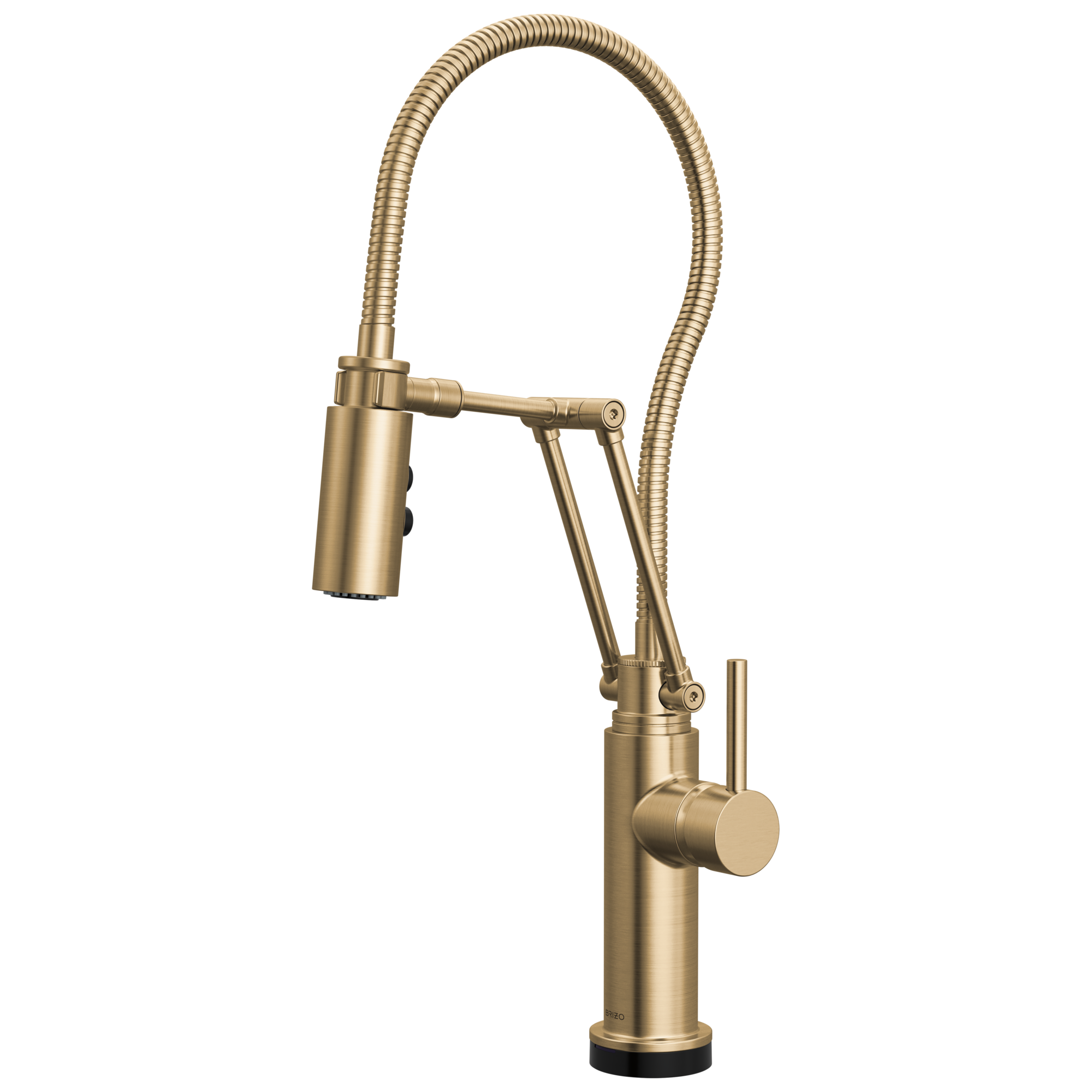 Brizo Odin Mezcladora Articulante SmartTouch® con Manguera Integrada — Oro Luxe — Manija Metálica