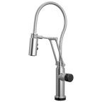 Brizo Odin Mezcladora Articulante SmartTouch® con Manguera Integrada — Cromo — Perilla con Cristal Negro