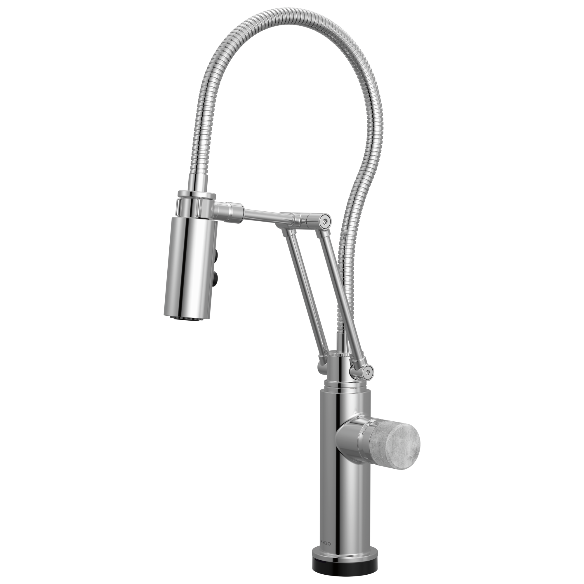 Brizo Odin Mezcladora Articulante SmartTouch® con Manguera Integrada — Cromo — Perilla de Concreto