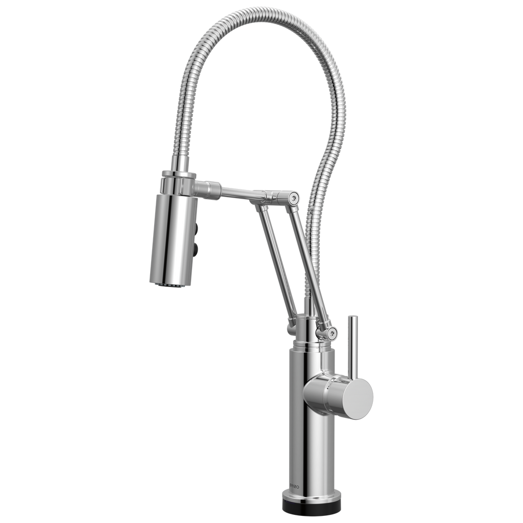 Brizo Odin Mezcladora Articulante SmartTouch® con Manguera Integrada — Cromo — Manija Metálica