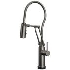 Brizo Odin Mezcladora Articulante SmartTouch® con Manguera Integrada — Acero Luxe — Manija Metálica