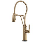 Brizo Litze Mezcladora Articulante SmartTouch® con Manguera Integrada (64143LF) — Oro Luxe