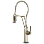 Brizo Litze Mezcladora Articulante SmartTouch® con Manguera Integrada (64143LF) — Níquel Pulido