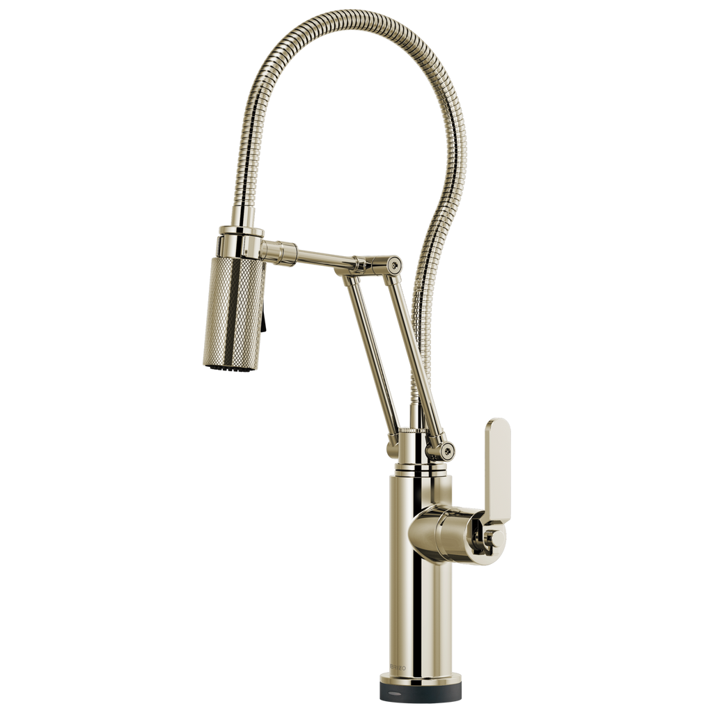 Brizo Litze Mezcladora Articulante SmartTouch® con Manguera Integrada (64144LF) — Níquel Pulido