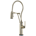 Brizo Litze Mezcladora Articulante SmartTouch® con Manguera Integrada (64144LF) — Níquel Pulido
