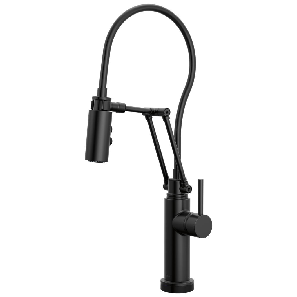 Brizo Odin Mezcladora Articulante SmartTouch® — Negro Mate — Manija Metálica