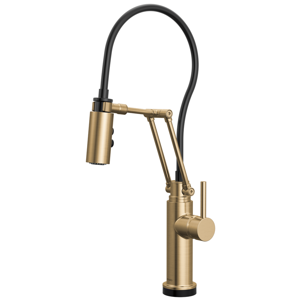 Brizo Odin Mezcladora Articulante SmartTouch® — Oro Luxe — Manija Metálica