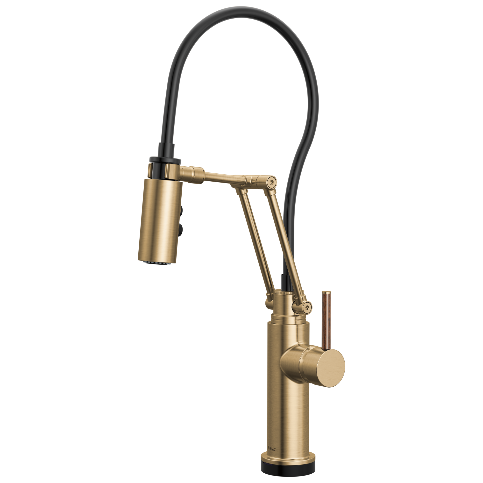 Brizo Odin Mezcladora Articulante SmartTouch® — Oro Luxe — Manija de Madera