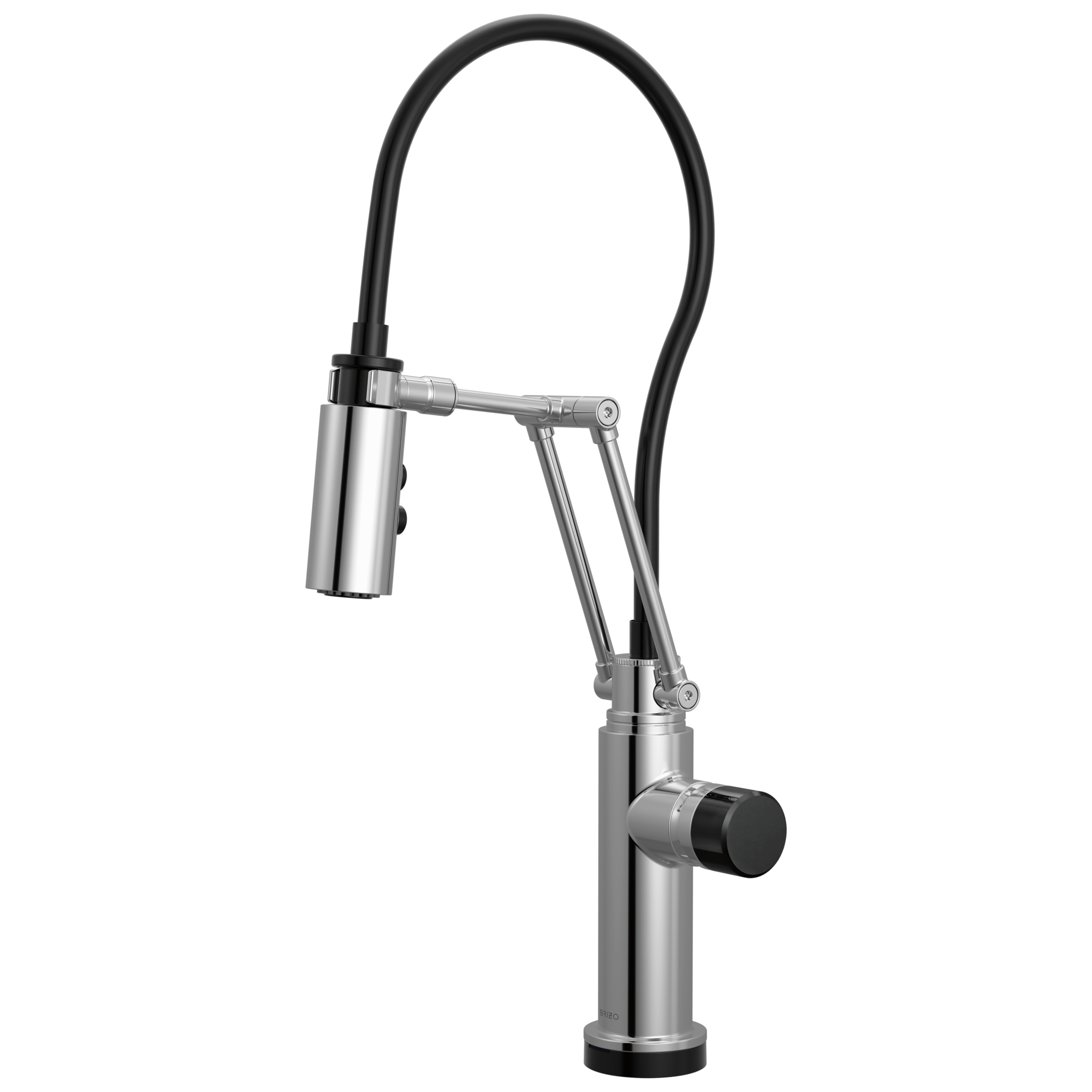 Brizo Odin Mezcladora Articulante SmartTouch® — Cromo — Perilla con Cristal Negro