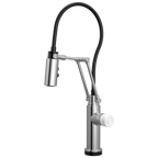 Brizo Odin Mezcladora Articulante SmartTouch® — Cromo — Perilla de Mármol Blanco