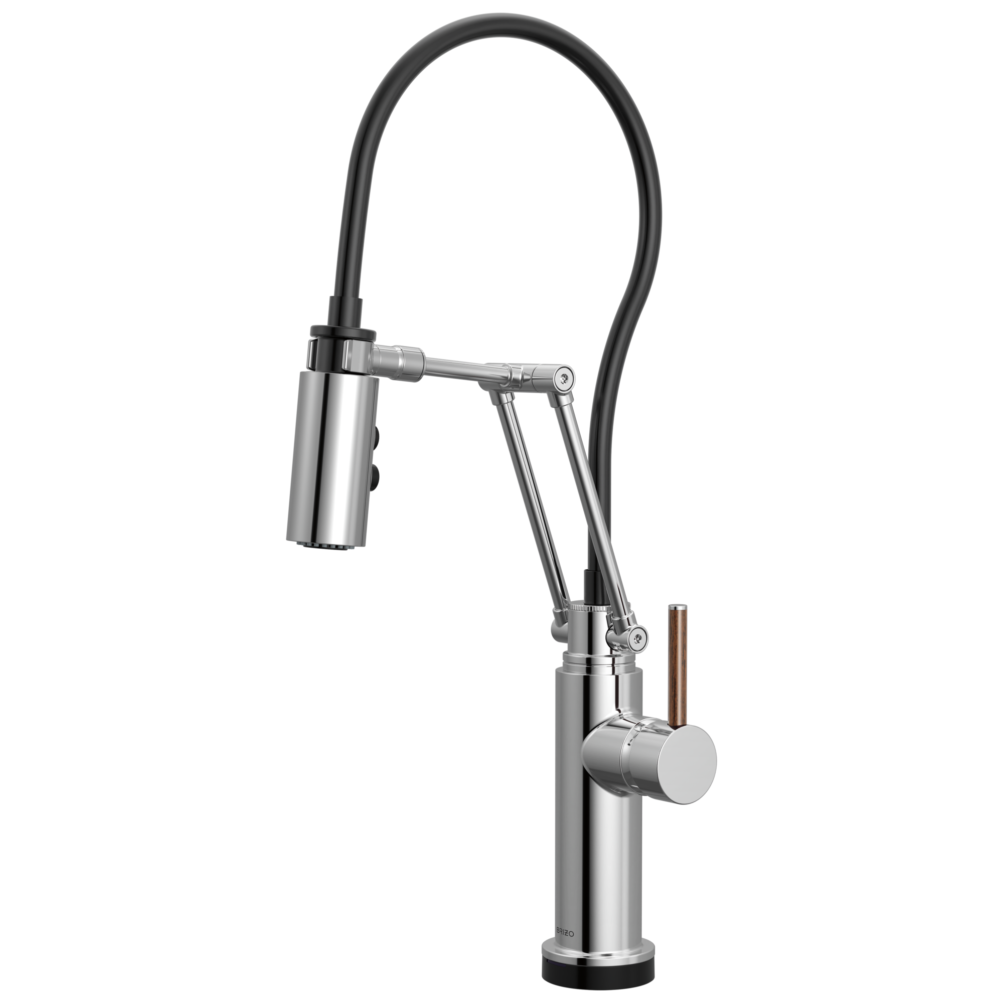 Brizo Odin Mezcladora Articulante SmartTouch® — Cromo — Manija de Madera