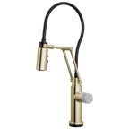 Brizo Odin Mezcladora Articulante SmartTouch® — Níquel Pulido — Perilla de Concreto