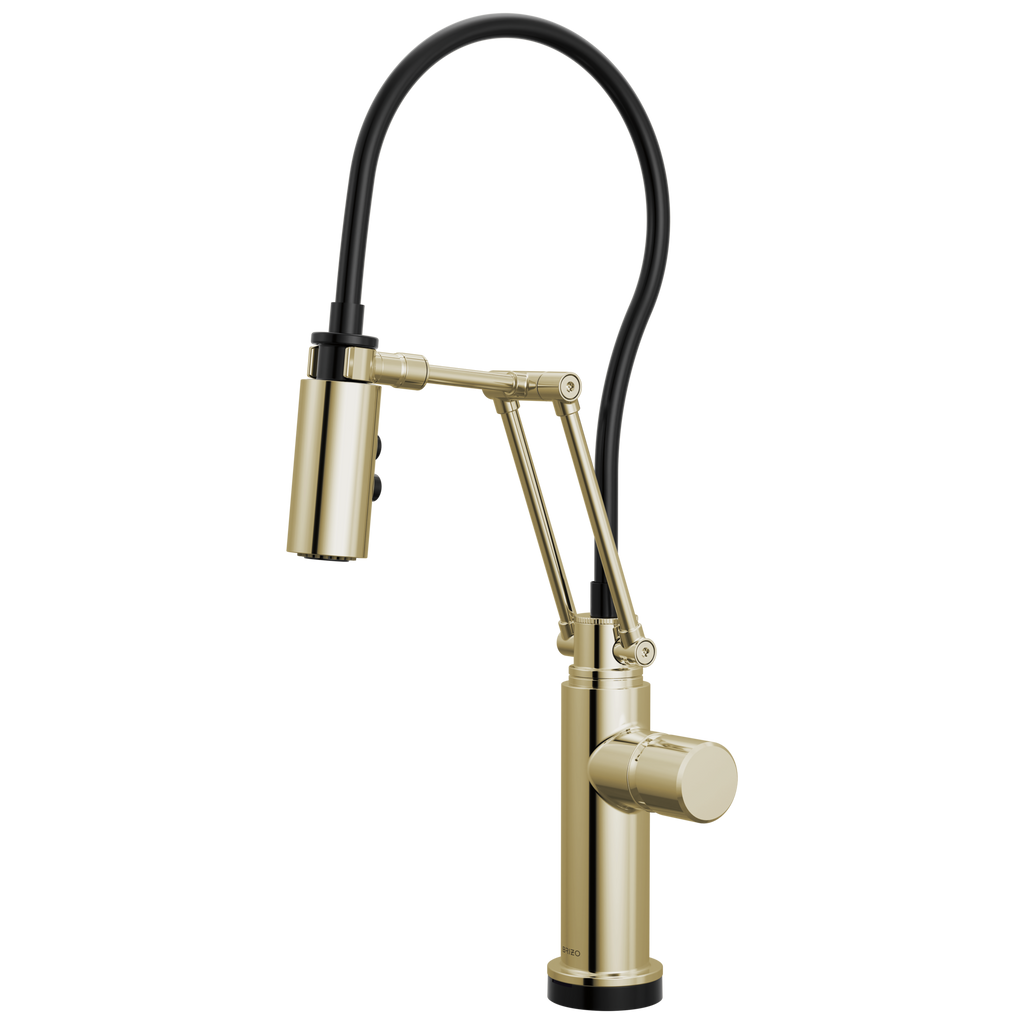 Brizo Odin Mezcladora Articulante SmartTouch® — Níquel Pulido — Perilla Metálica