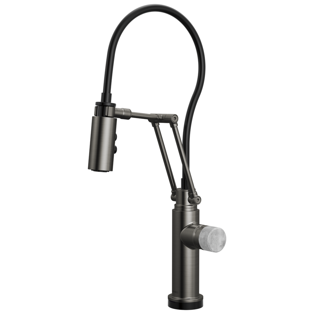 Brizo Odin Mezcladora Articulante SmartTouch® — Acero Luxe — Perilla de Concreto