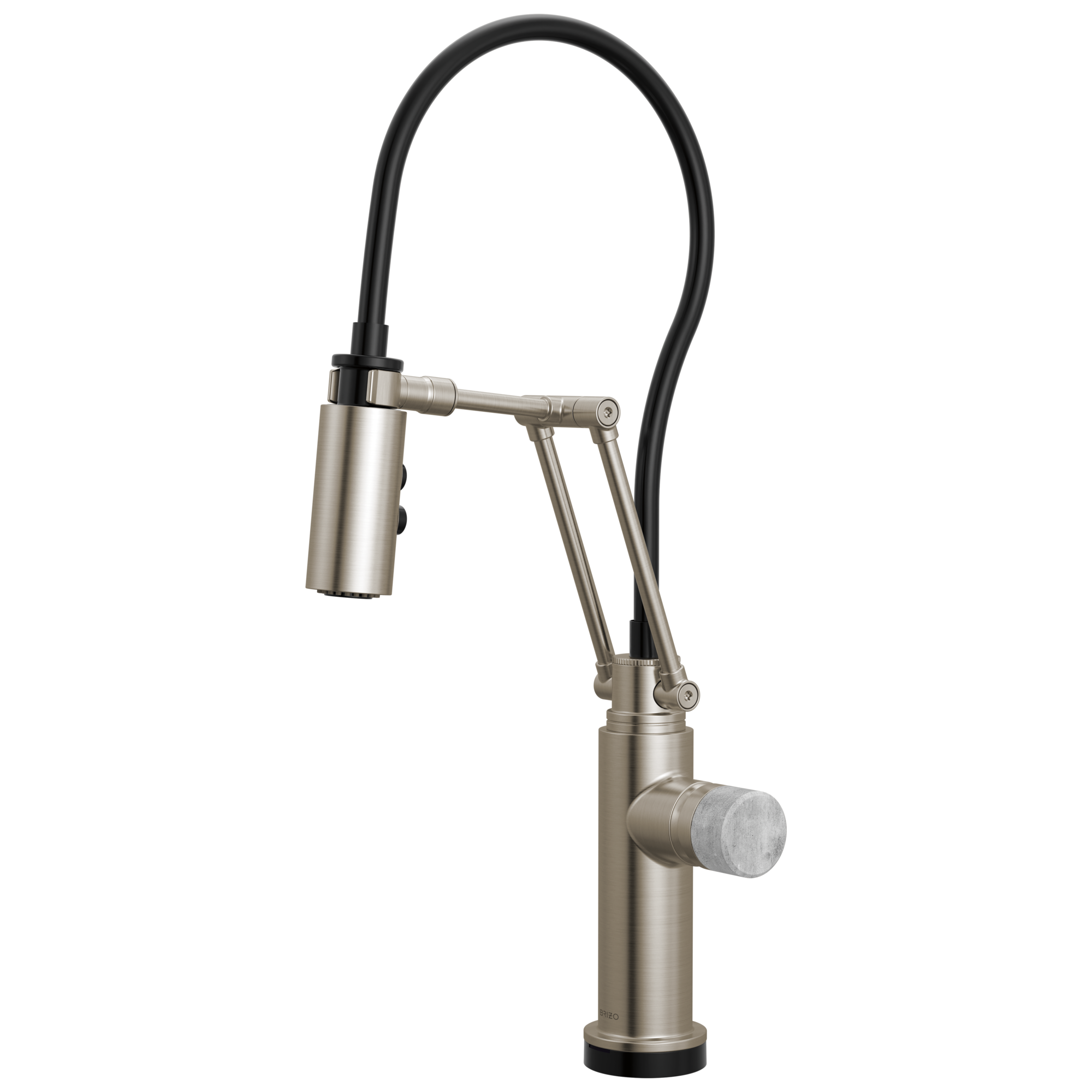 Brizo Odin Mezcladora Articulante SmartTouch® — Acero Inoxidable — Perilla de Concreto