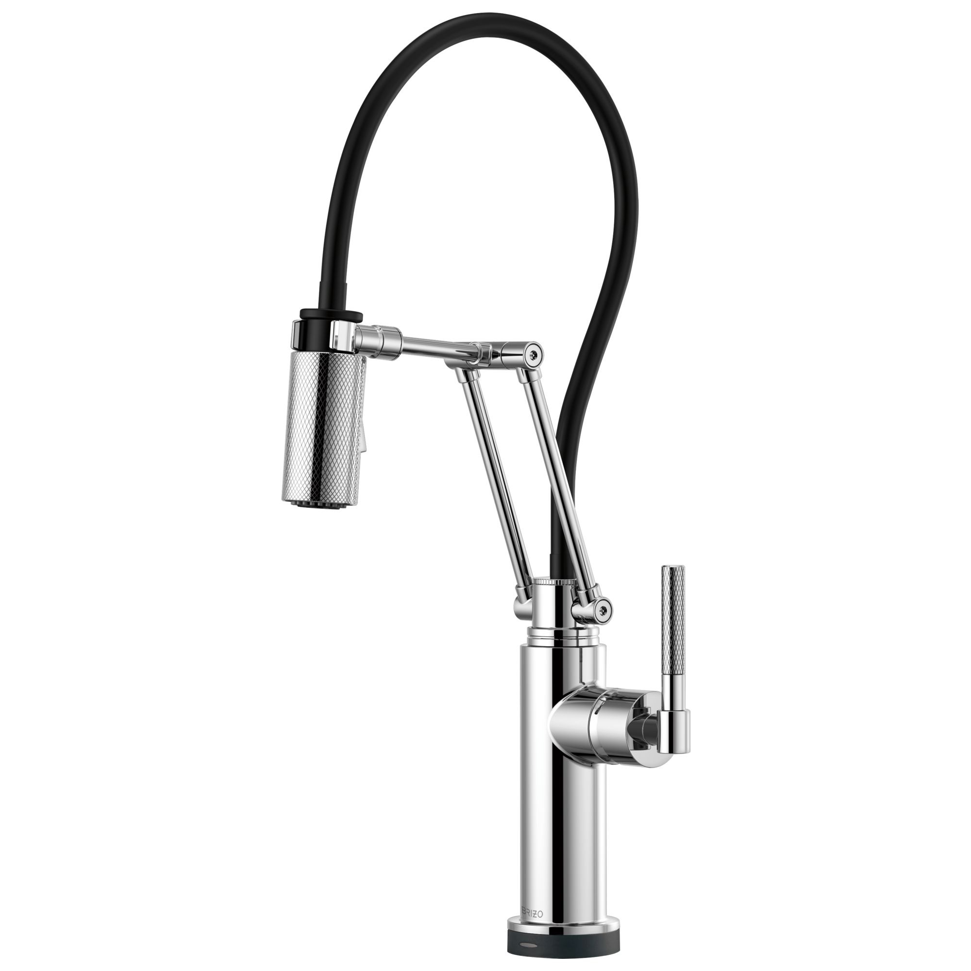 Brizo Litze Mezcladora Articulante SmartTouch® — Manija Knurled — Cromo