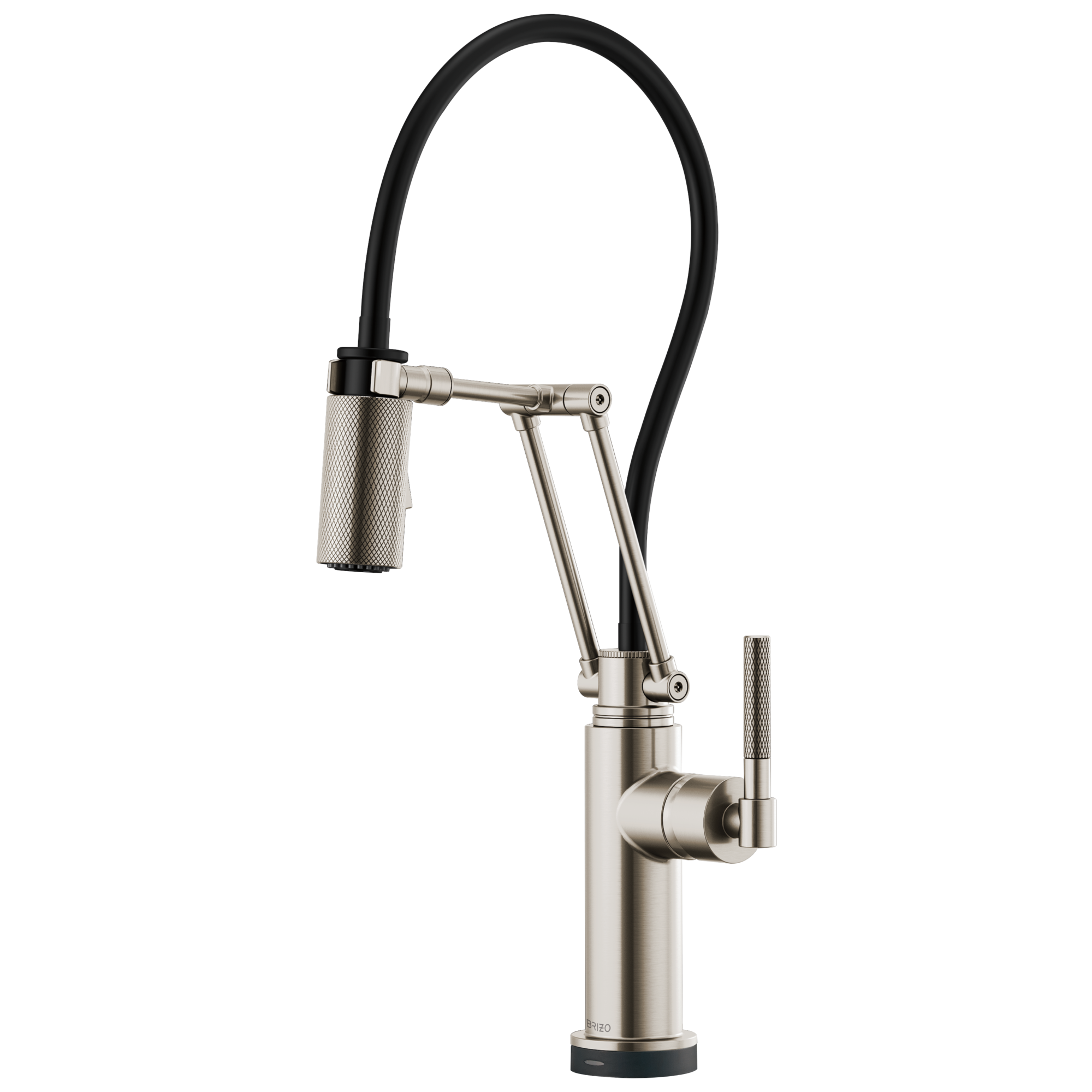 Brizo Litze Mezcladora Articulante SmartTouch® — Manija Knurled — Acero Inoxidable
