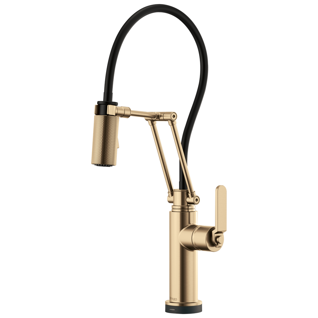 Brizo Litze Mezcladora Articulante SmartTouch® — Manija Industrial — Oro Luxe