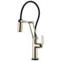 Brizo Litze Mezcladora Articulante SmartTouch® — Manija Industrial — Níquel Pulido