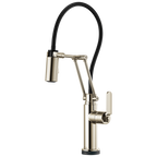 Brizo Litze Mezcladora Articulante SmartTouch® — Manija Industrial — Níquel Pulido