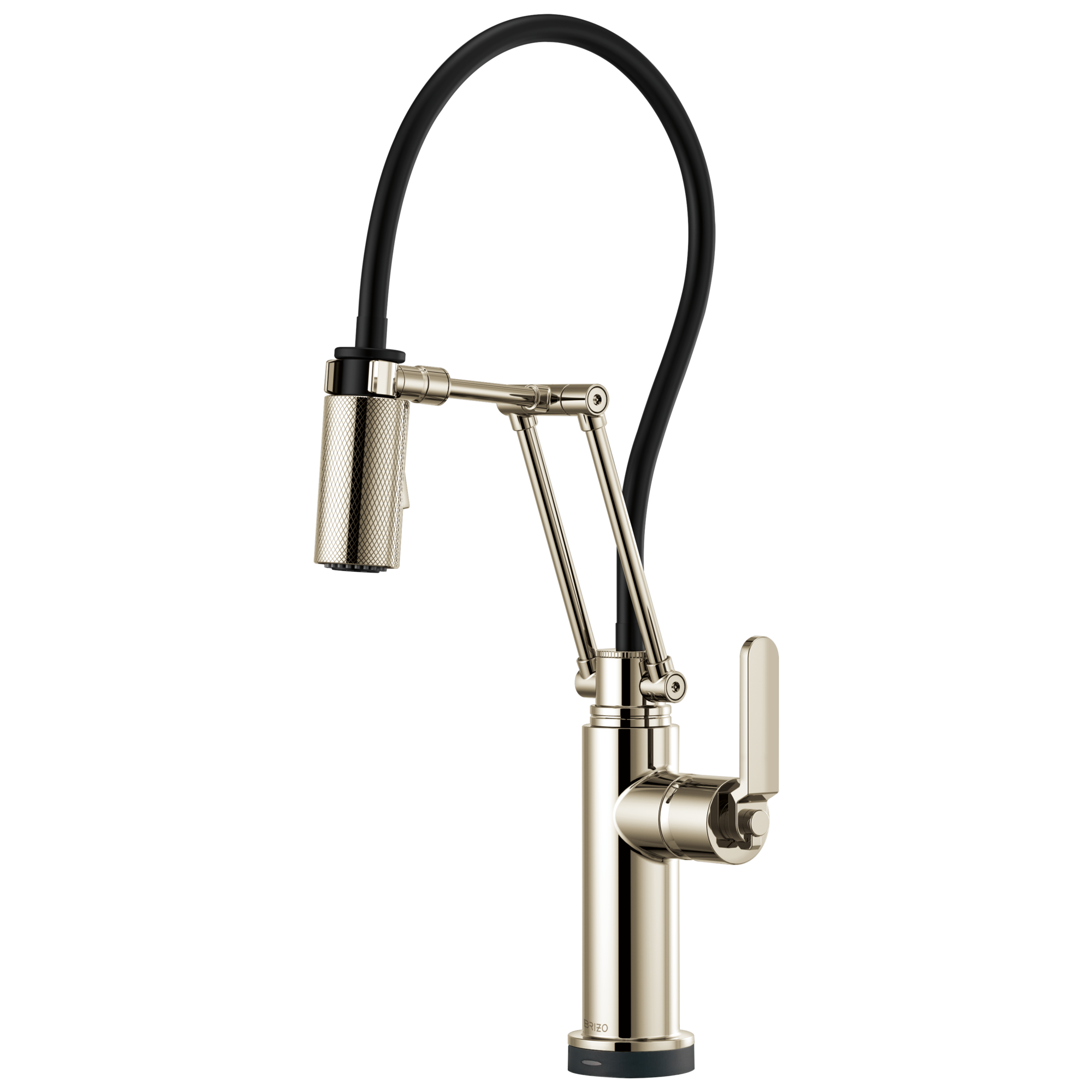 Brizo Litze Mezcladora Articulante SmartTouch® — Manija Industrial — Níquel Pulido