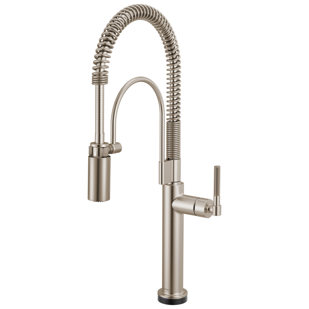 Brizo Litze Mezcladora Semi-Profesional SmartTouch® — Manija Knurled — Acero Inoxidable