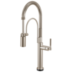 Brizo Litze Mezcladora Semi-Profesional SmartTouch® — Manija Knurled — Acero Inoxidable