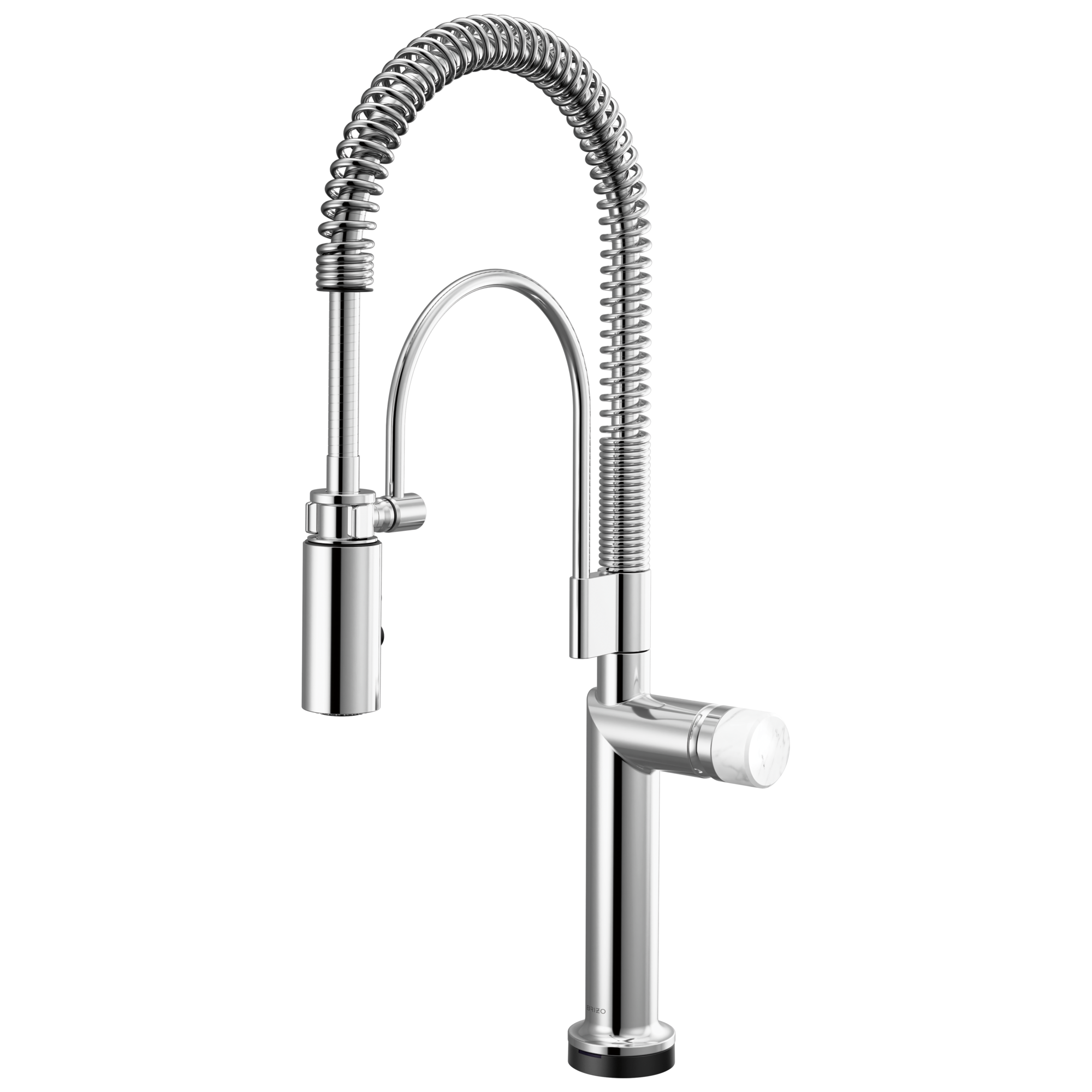 Brizo Odin Mezcladora Semi-Profesional SmartTouch® — Cromo — Perilla de Mármol Blanco