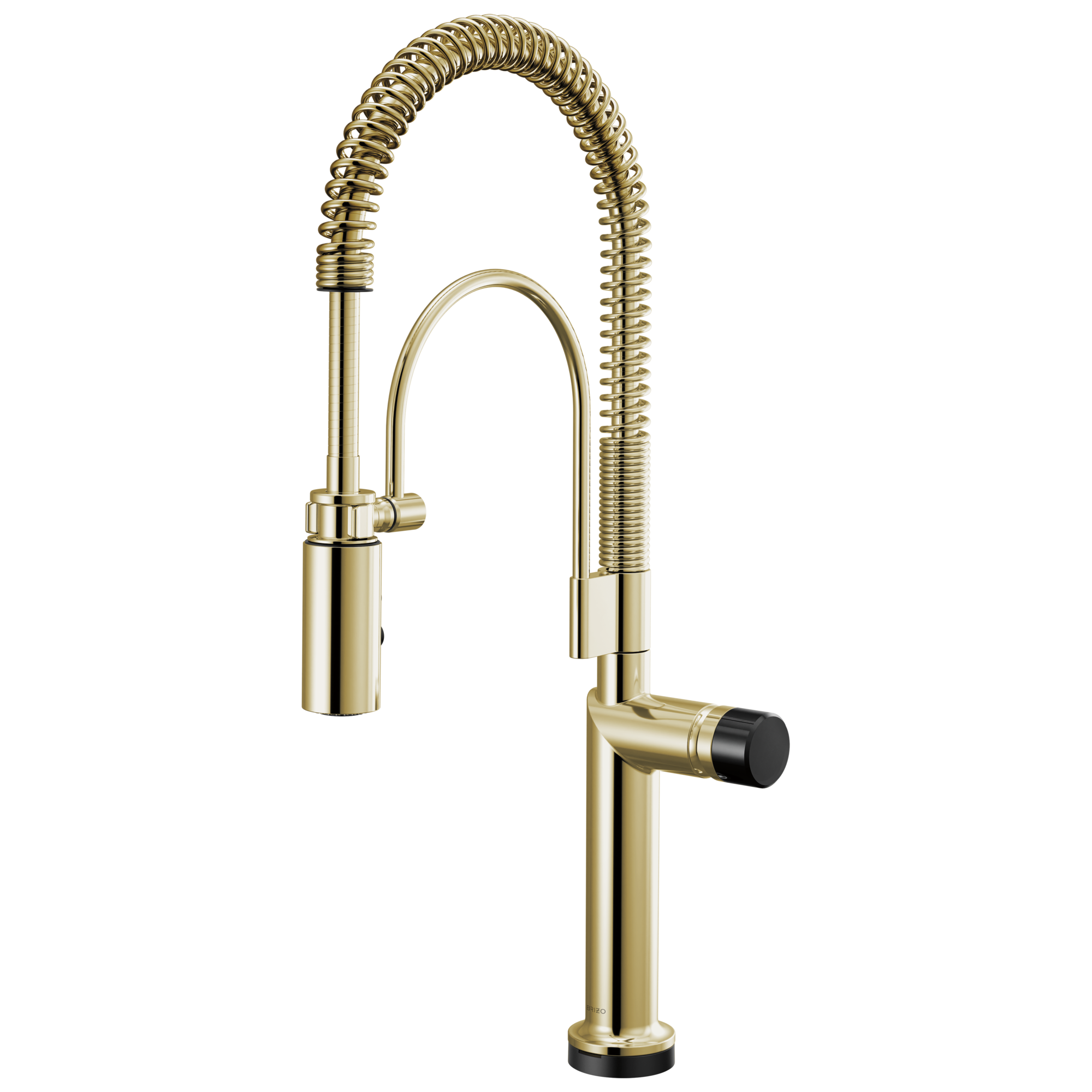 Brizo Odin Mezcladora Semi-Profesional SmartTouch® — Níquel Pulido — Perilla con Cristal Negro