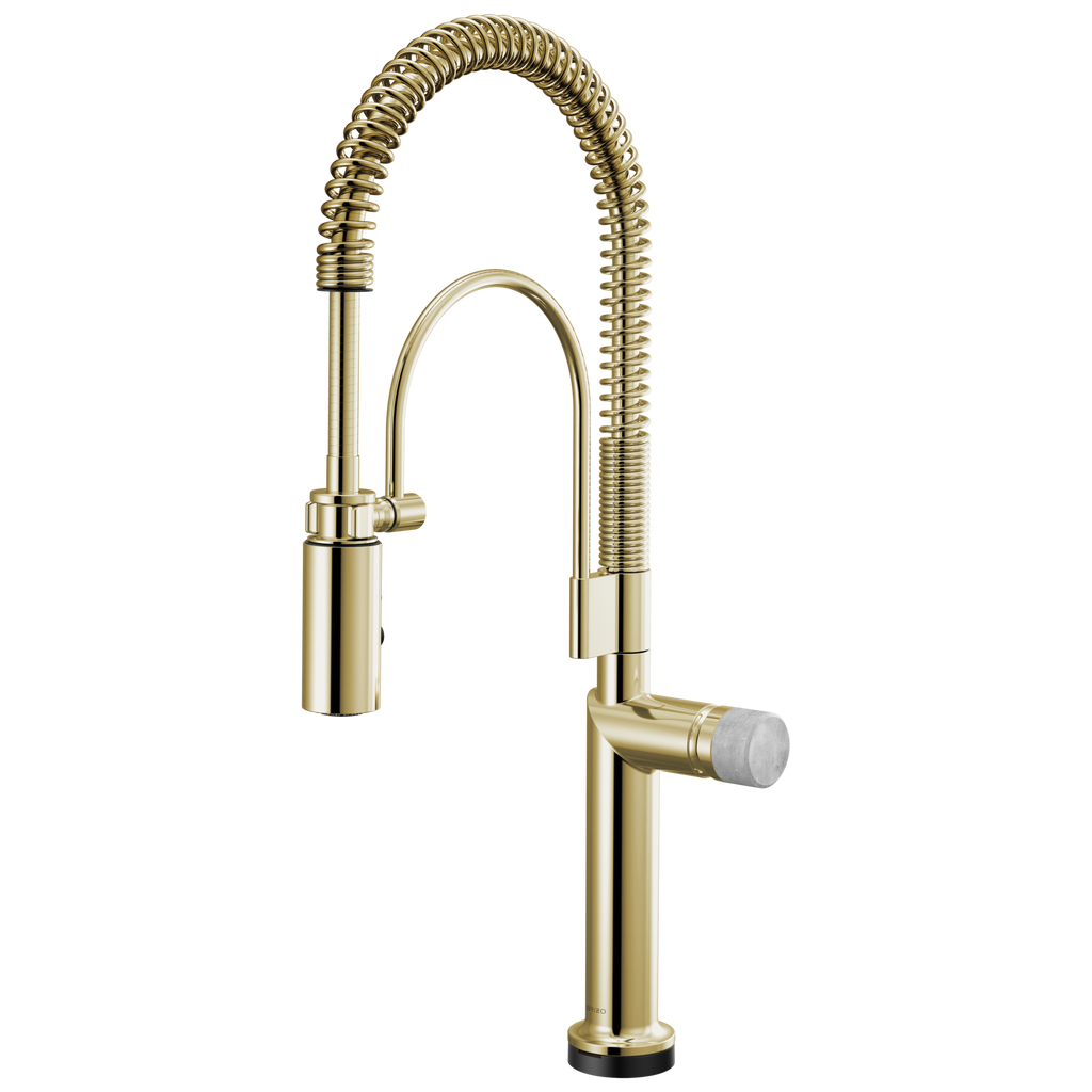 Brizo Odin Mezcladora Semi-Profesional SmartTouch® — Níquel Pulido — Perilla de Concreto
