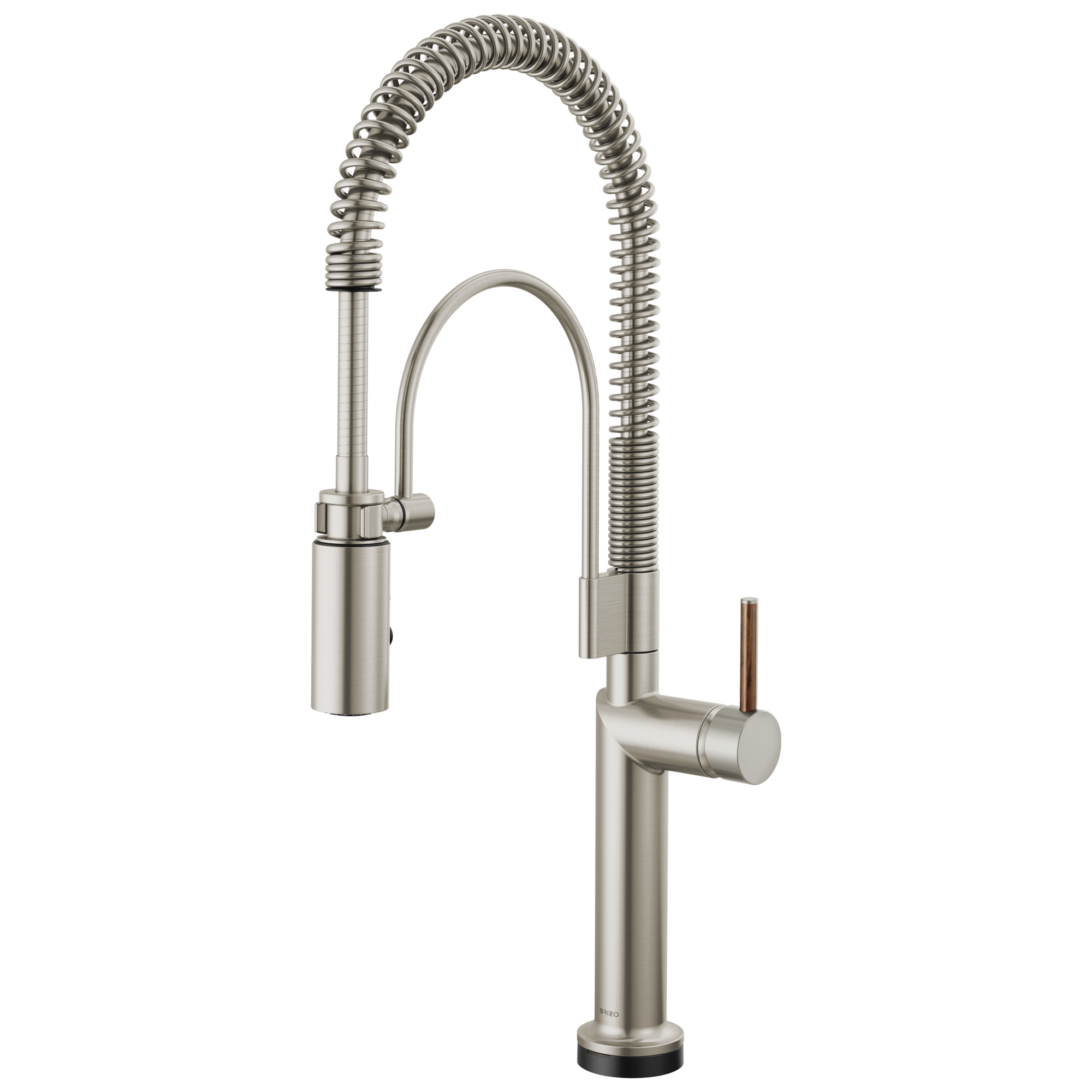 Brizo Odin Mezcladora Semi-Profesional SmartTouch® — Acero Inoxidable — Manija de Madera