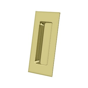 Deltana Jaladera Empotrada Rectangular de Uso Rudo 4" — Latón Pulido